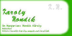 karoly mondik business card